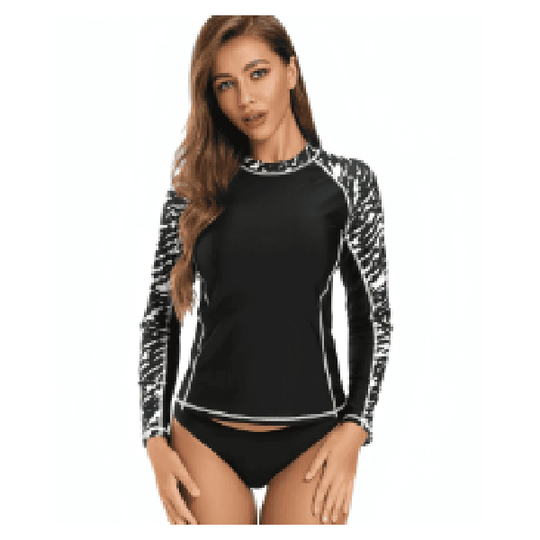 Rash Guard Full Sleeve For Ladies Black Large