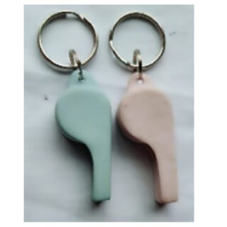 Classic Porcelain Whistle With Keyring – Blue