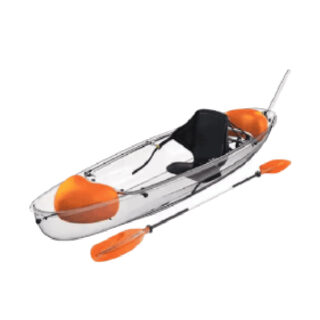 Single Person Clear Kayak With Back Seat Paddle And Floaters