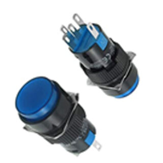 Push Button Switch, Blue, 220V Blue