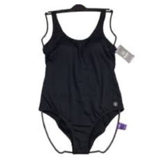 Ladies One Piece Swim Wear Black, 2XL