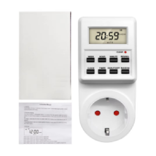 TM03-UK Digital Weekly Electronic Timer – 13A 250V-50Hz, Max 3200W, 13A