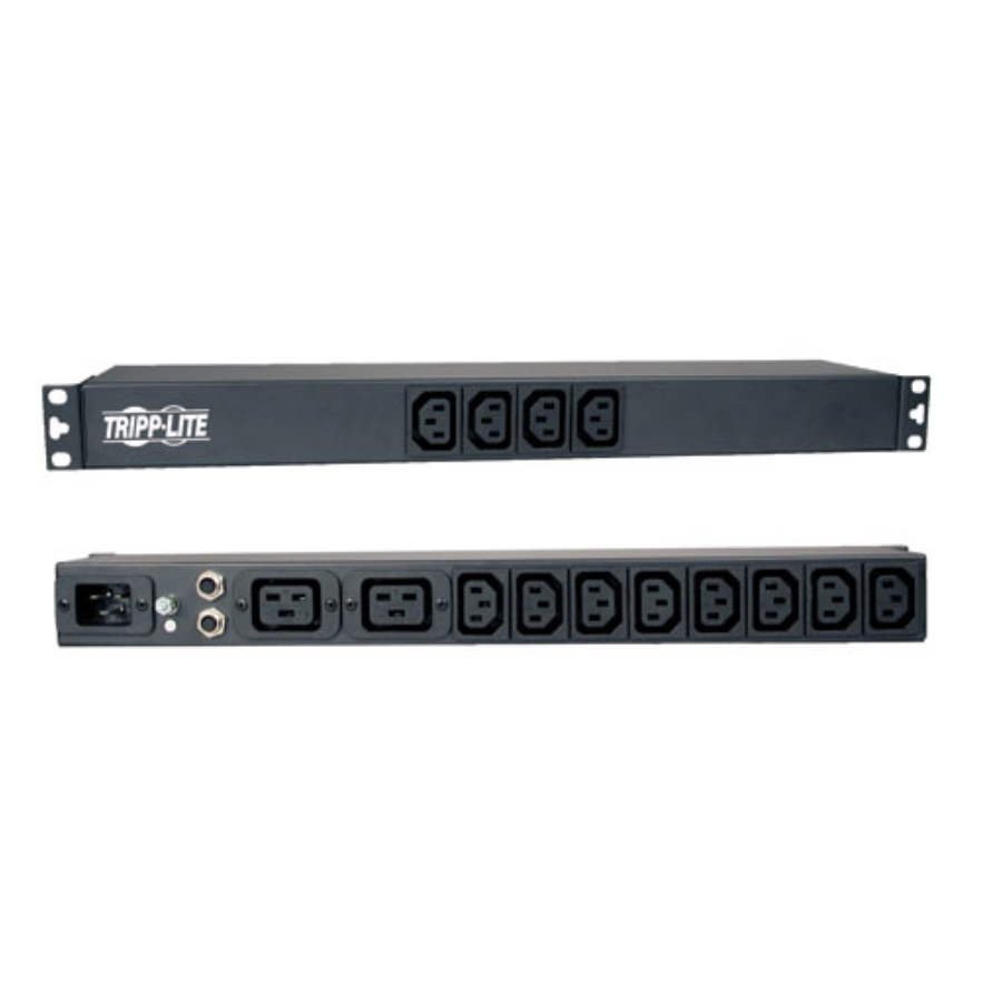 14 Iec Port Basic Rackmount Pdu, 1U Or 0U, 16A Overload Protection, Versatile Mounting Options Tripp-Lite Pdu12Iec Black Powder Coated Metal