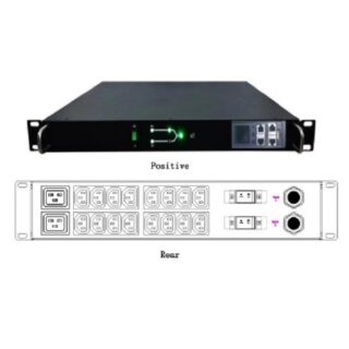 7.7kW Single-Phase ATS Switch PDU 2XIEC309 32A Blue Input, (16XC13, 2XC19) Output, 2U With SNMP & Circuit Breaker