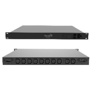 PDU Single Phase 2-2.4kW ATS, 2*C14, 10*C13 SNMP 1U Horizontal With LED Display, Terabit