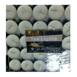 TEA LIGHT CANDLES 50PCSPKT, 7GM EACH, WHITE CA01