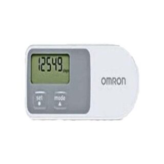 OMRON PEDOMETER, (MEASURES NUMBER OF STRIDES AND DISTANCE, AND SHOWS TIME, CAN MOUNT ON YOUR BELT)