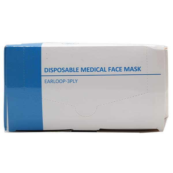 Disposable Medical 3 Ply Face Masks 17.5X9.5cm, Pack Of 50, Black, (1-5) - Image 3