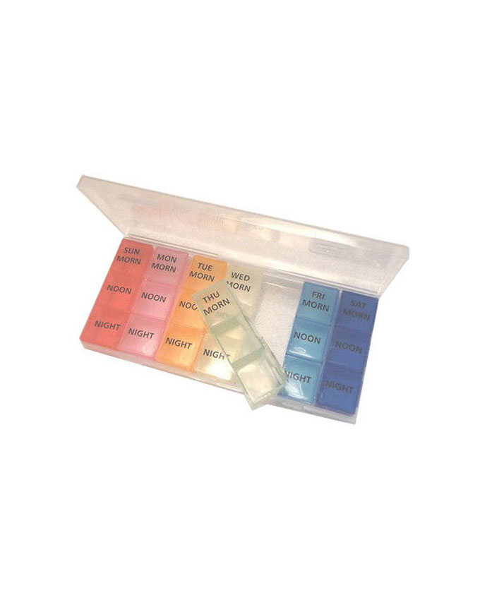 Pill Box With Three Compartment Daily, In Different Color, Each Day Separable 17.8X8.3X2.1Cm - Image 3