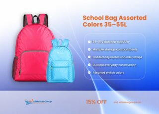 School Bag Assorted Color 35~55Lit