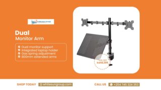 Dual Monitor Arm With Laptop Holder