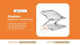 Stepless Adjustment Laptop Risers, Silver For Most 11-17 Inch Laptops & eReaders, Lumi