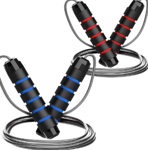 Adjustable Jump Rope With Foam Handle & Braided Rope – 9Ft