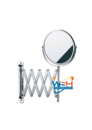 Wall Round Double Side Mirror Metal Chrome Finish, Mag 3X, 1X Dia : 6inch
