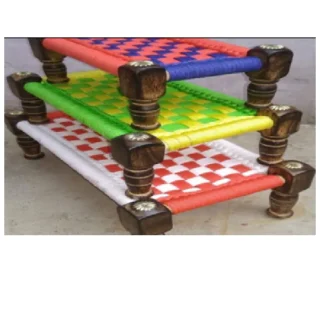 Authentic Indian Sitting Bench Set Of 3 (12+10+8) Inch