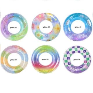 Swim Ring Assorted Design Oil Painting, PVC, 0.2mm, Size : 90