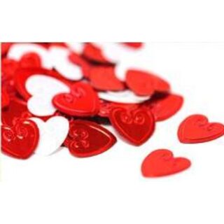 Red & White Lovely Heart Confetti, 14Gr/Pkt, 40Pkts/Outer