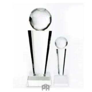 Crystal Trophy With Sphere 8*8*26Cm