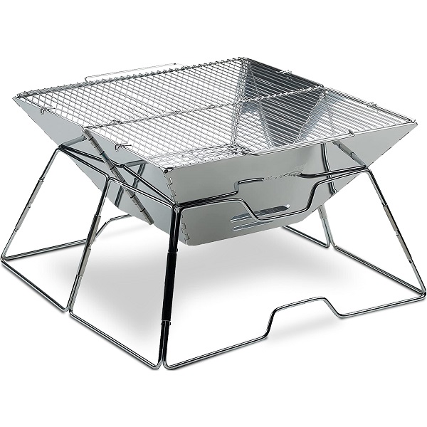 Charcoal BBQ Grill Classic Large, 46X46X27.5cm, Stainless Steel With Carry Bag