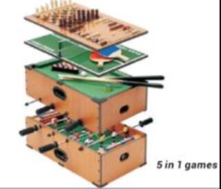 5 In 1 Table Top Game Mini Set – Football, Pool, Tennis, Chess & Backgammon