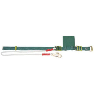 Safety Belt with 2-Inch D-Ring, Yellow Nylon Belt, 1.5M Rope, Metal Lock Type Carabiner, and Tool Carrying Bag