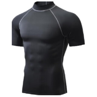 Rash Guard Short Sleeve For Man Black Medium