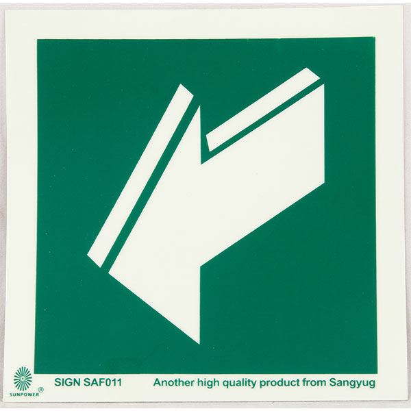 Safety Sign, Direction Arrow 150X150Mm
