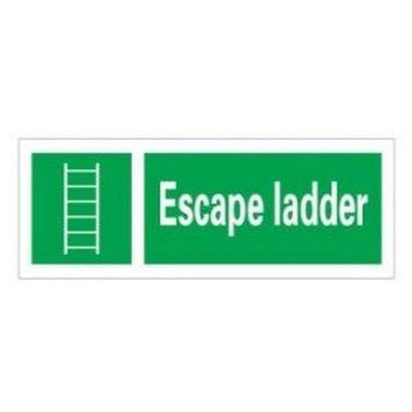 Safety Sign, Escape Ladder 300X100Mm