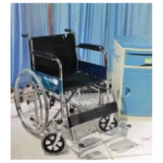 Standard Adult Wheelchair, Steel Finish 51cm Width, Load Bearing 150Kg For Disabled