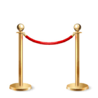 Golden Base And Pole With 2M Red Strap, With Base And Its Cap