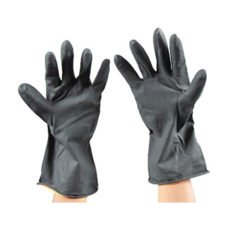Sun Brand XL Rubber Gloves – Black Outside, Orange Inside (1ft, 150–170g, Medium Duty)