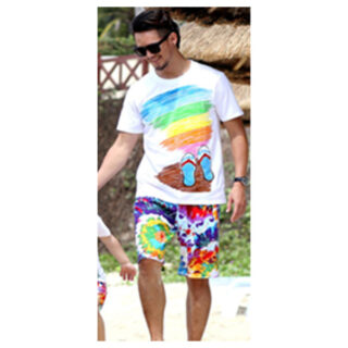 Beach Short For Man, Big Flower Print, XXX-Large