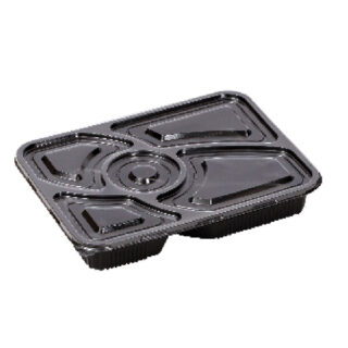 St-Microwave.Container Black 5 Sec Serving Container W/Lid – 26Cm X 20Cm, Pack of 50