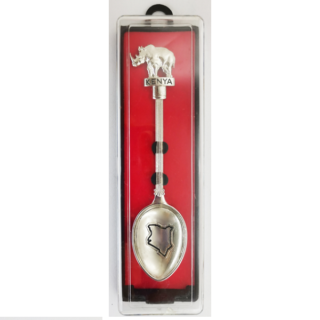 Souvenir Rhino Engraved Metal Spoon