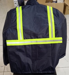 Rider Jacket, With Reflective Stripes front and back and 2 Waist Pockets