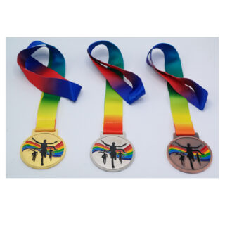 Gold Medal for Athletics with Embossed Colorful Artwork – 70mm Diameter, 4mm Thickness