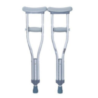 Auxiliary Crutches, Aluminium Tube, Paediatric Size Medium 74-79Cm