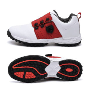 Golf Shoes White With Red Decor, Size 40