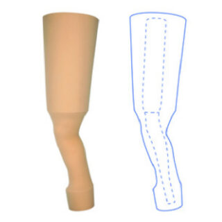 Foam Cover Pre Shaped Left 44 Ottobock Anatomical Prosthetic Cover