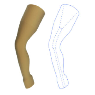 Foam Cover Pre Shaped Right 40 Ottobock Anatomical Prosthetic Foam