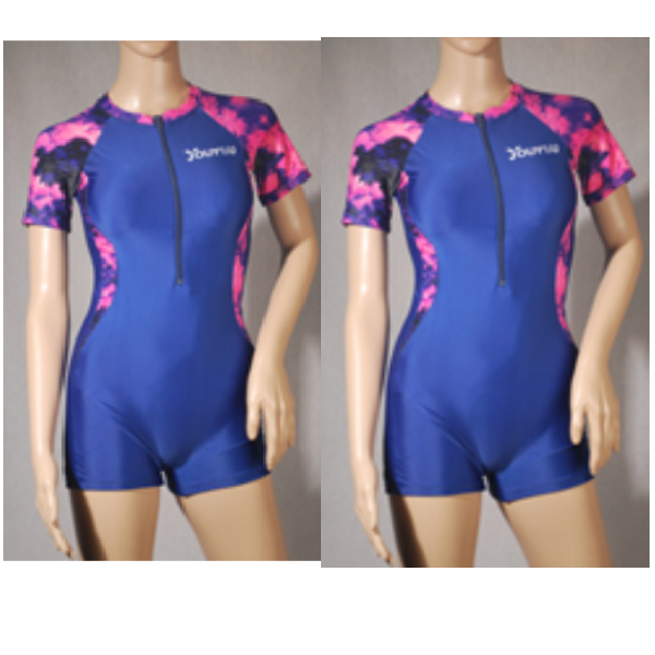Ladies Swim Suit, Youyou, Purple/Blue, Single Piece Long, Large