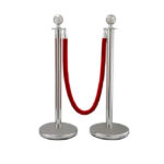 Silver Pole With Crown, With Base And Its Cap
