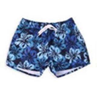 Beach Short For Children, Size 130, Blue With Flower Design