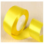 Satin Ribbon Width : 4.0Cm, 25 Yards/Roll Yellow