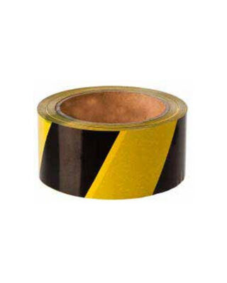 Pe Warning Tape, Yel/Blk 7.5Cm X 100M Sunpower