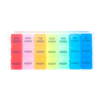 Pill Box With Three Compartment Daily, In Different Color, Each Day Separable 17.8X8.3X2.1Cm