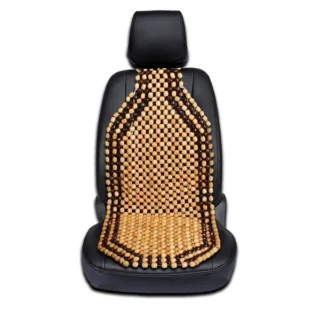 Brown Wooden Beaded Seat Cover for Car/Van