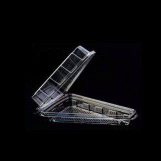 Cheese Cake / Sandwich Container With Lid Attached 100Pcs/Pkt
