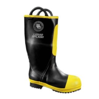 Rubber Boots For Fire, With Rexine Lining 42 Yellow/Black
