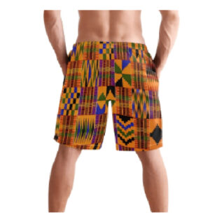 Mens Beach Short Kitenge Design XL